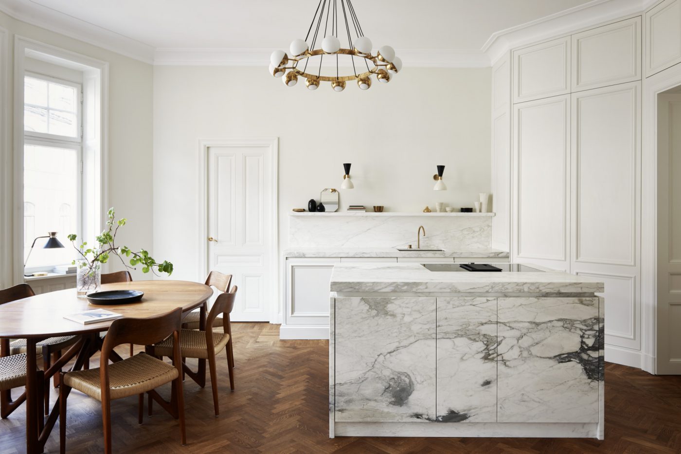 Dreamy Neutral Apartment Joanna Laven Kitchen Dining Room